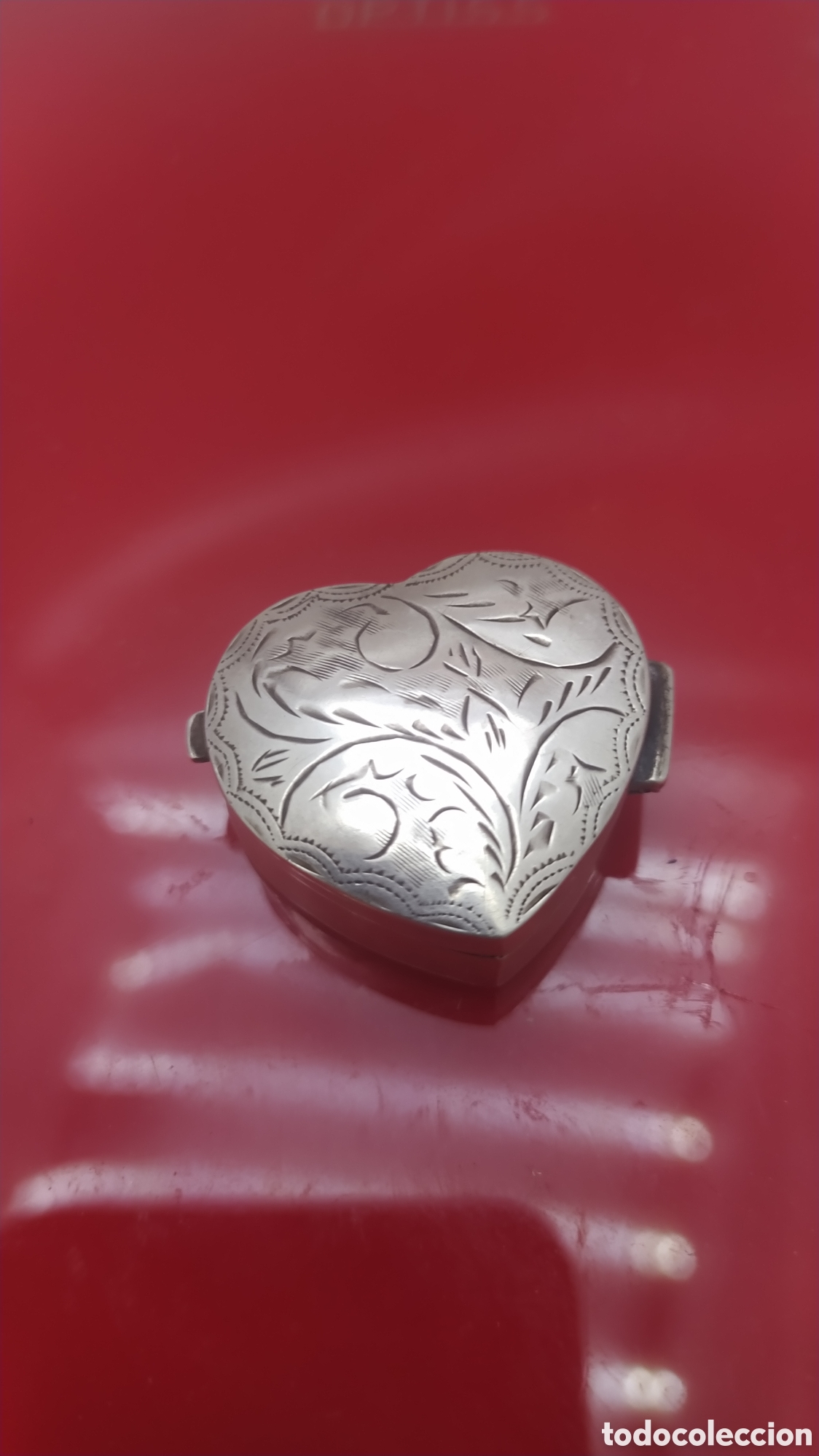 Antig&uuml;edades: Cajita plata coraz&oacute;n - Foto 1