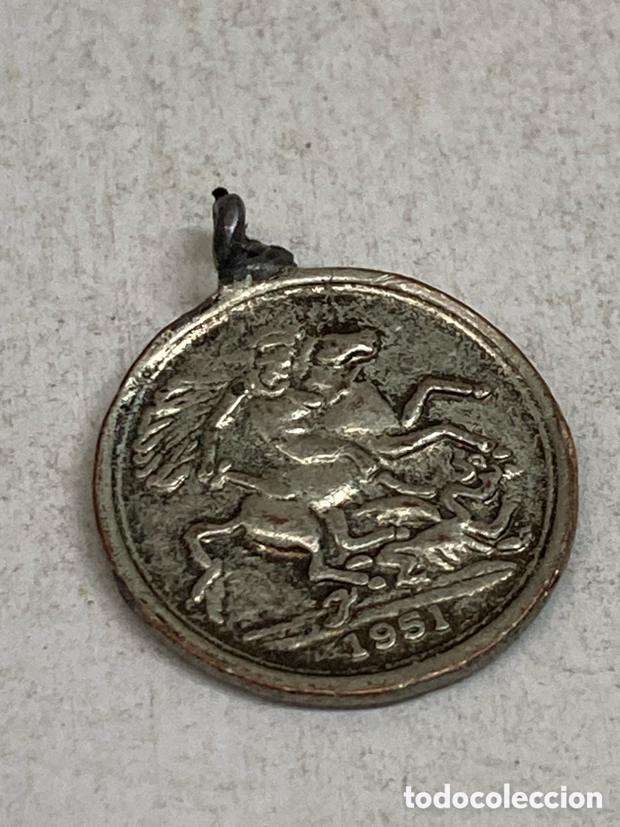 Antig&uuml;edades: Medalla de metal religiosa C208 - Foto 1