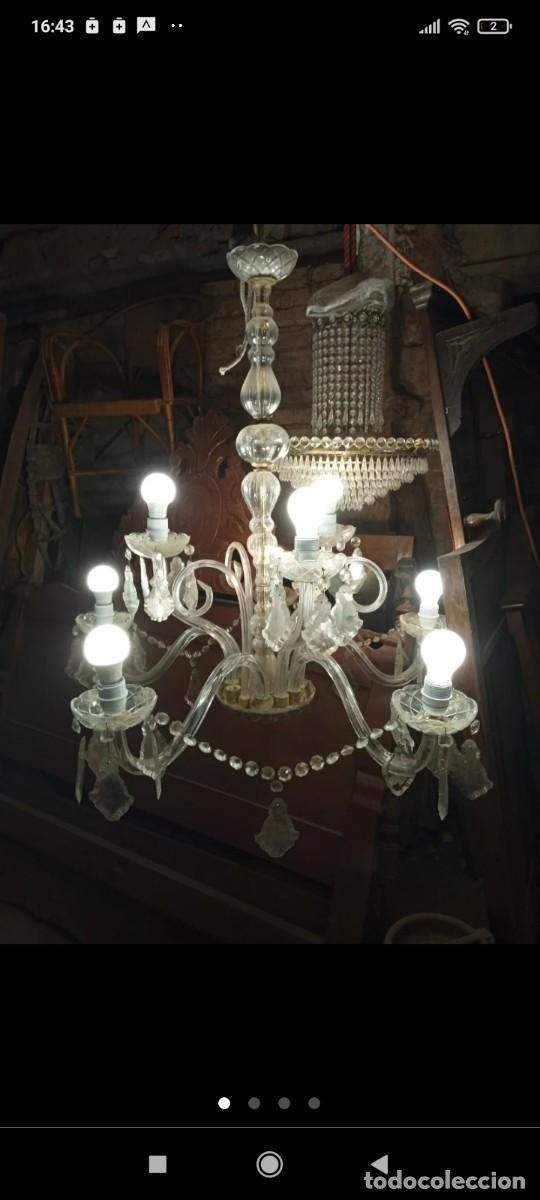 Antig&uuml;edades: Lampara cristal - Foto 1