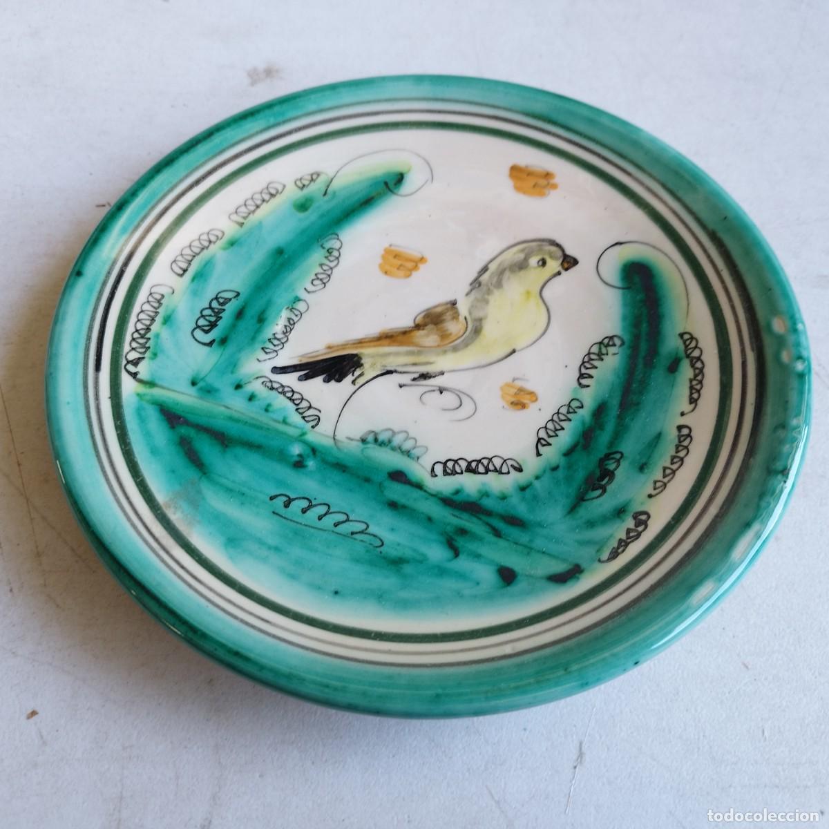 Antig&uuml;edades: PLATO CERAMICA DECORADO 20 CM - Foto 1