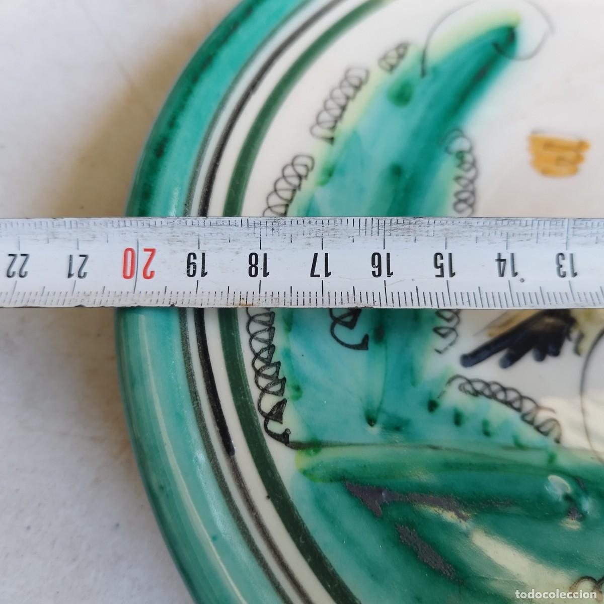 Antig&uuml;edades: PLATO CERAMICA DECORADO 20 CM - Foto 4