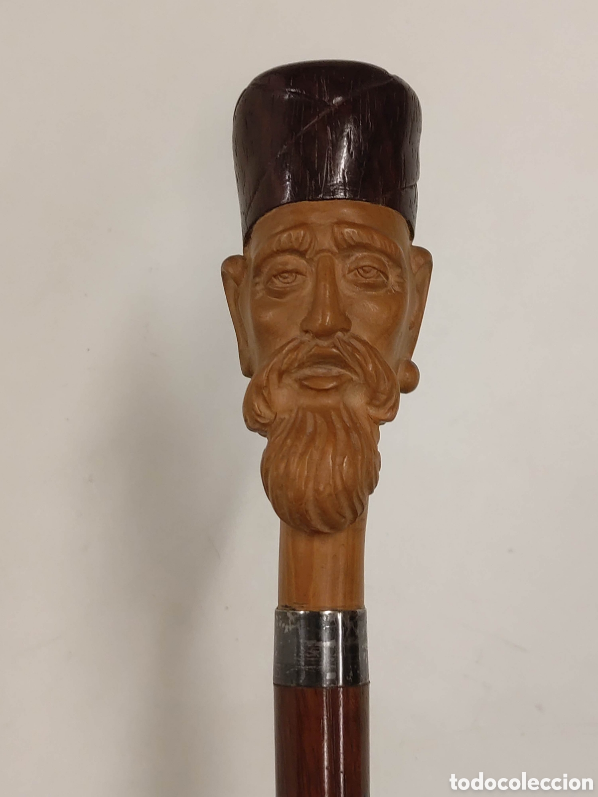Antig&uuml;edades: Bast&oacute;n tallado en madera - Foto 1