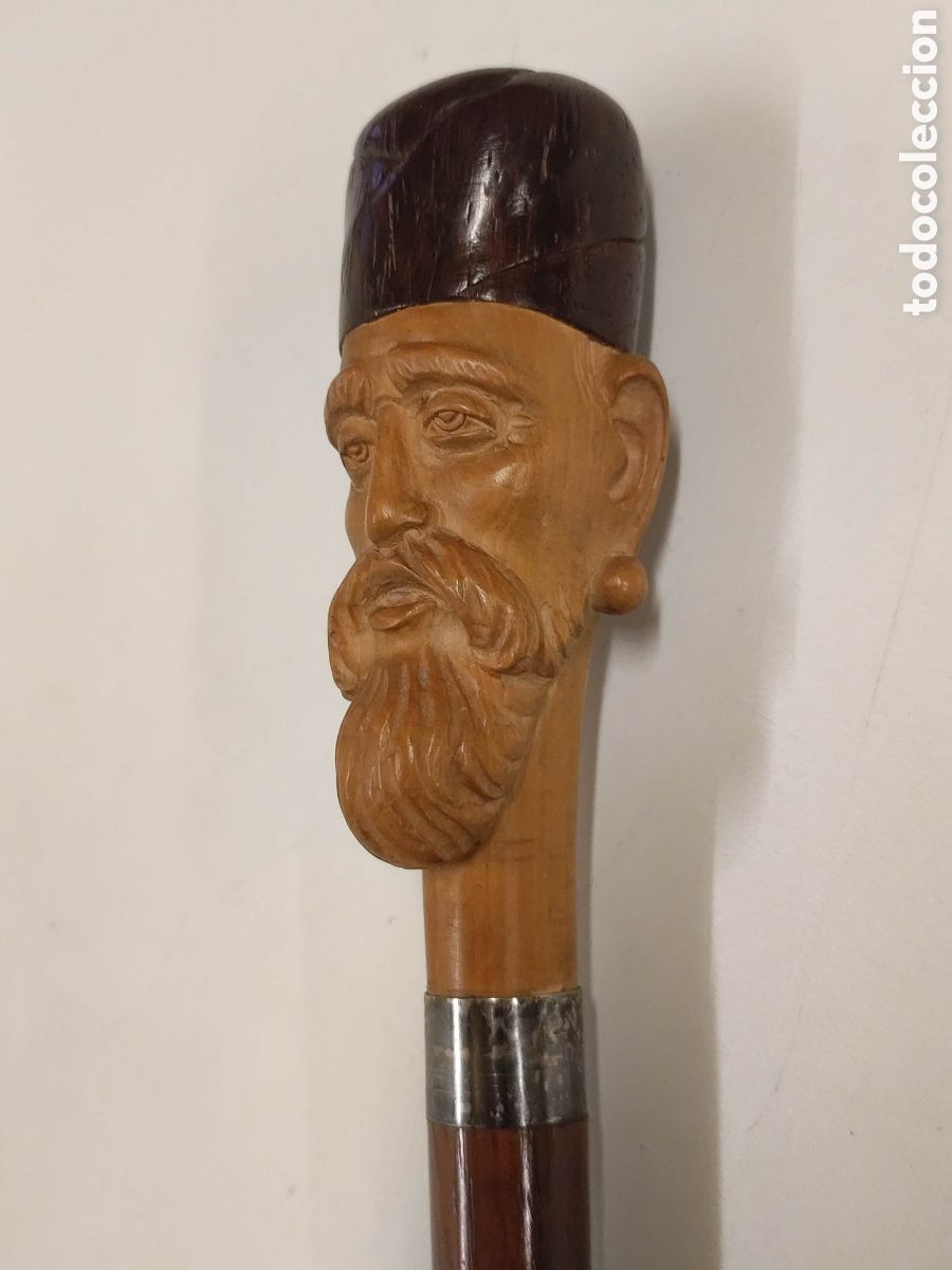Antig&uuml;edades: Bast&oacute;n tallado en madera - Foto 3