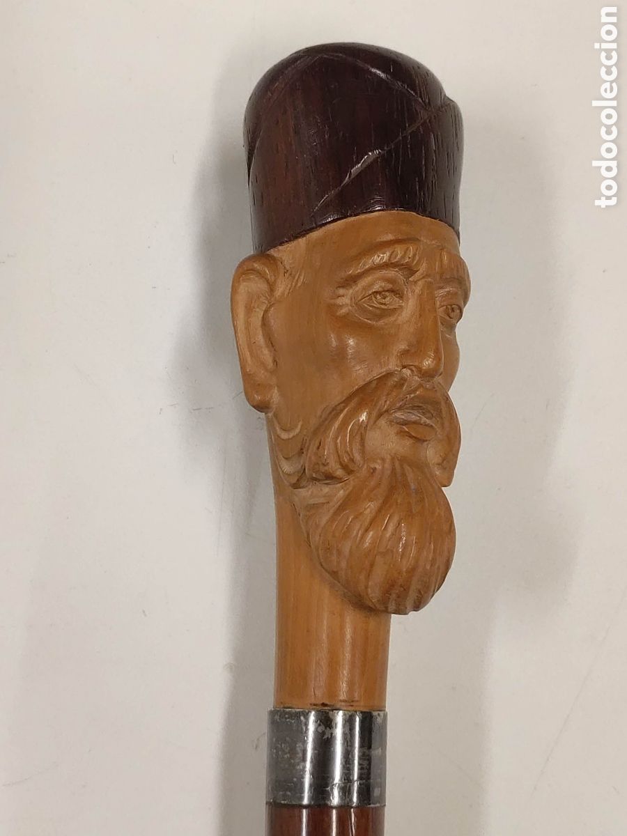 Antig&uuml;edades: Bast&oacute;n tallado en madera - Foto 4