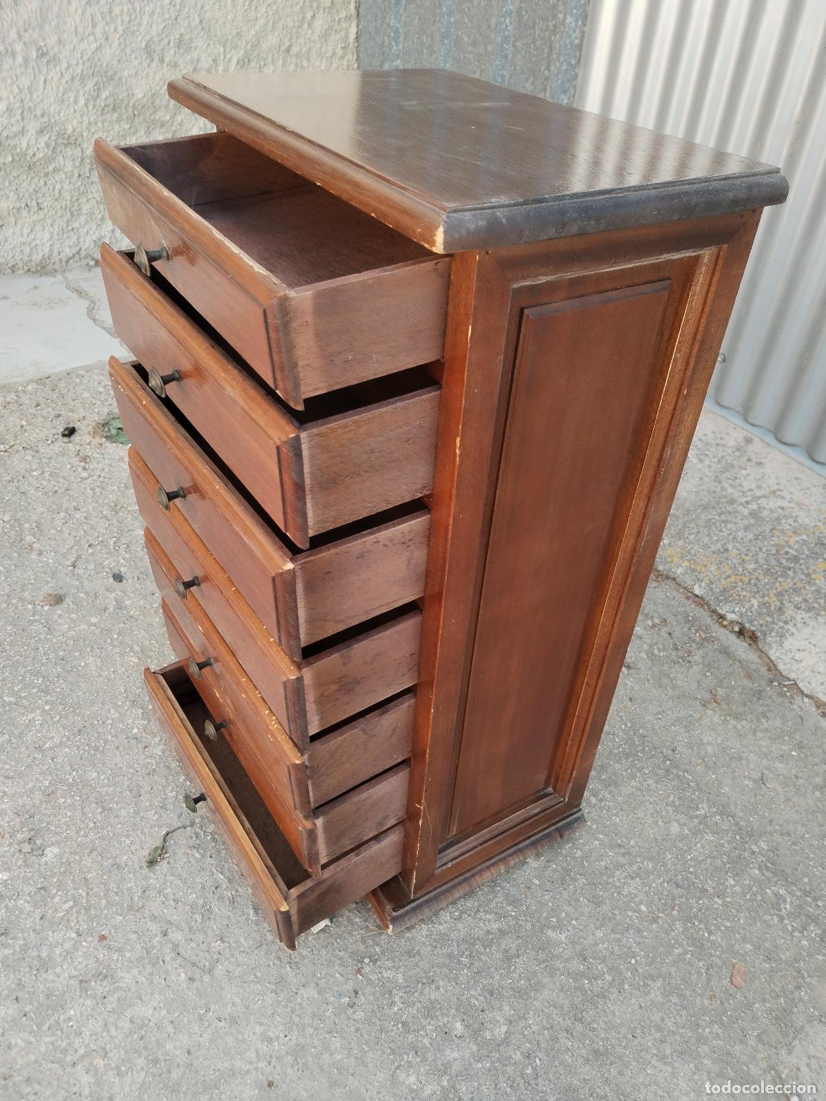 Antig&uuml;edades: comoda mueble auxilar de madera - Foto 4