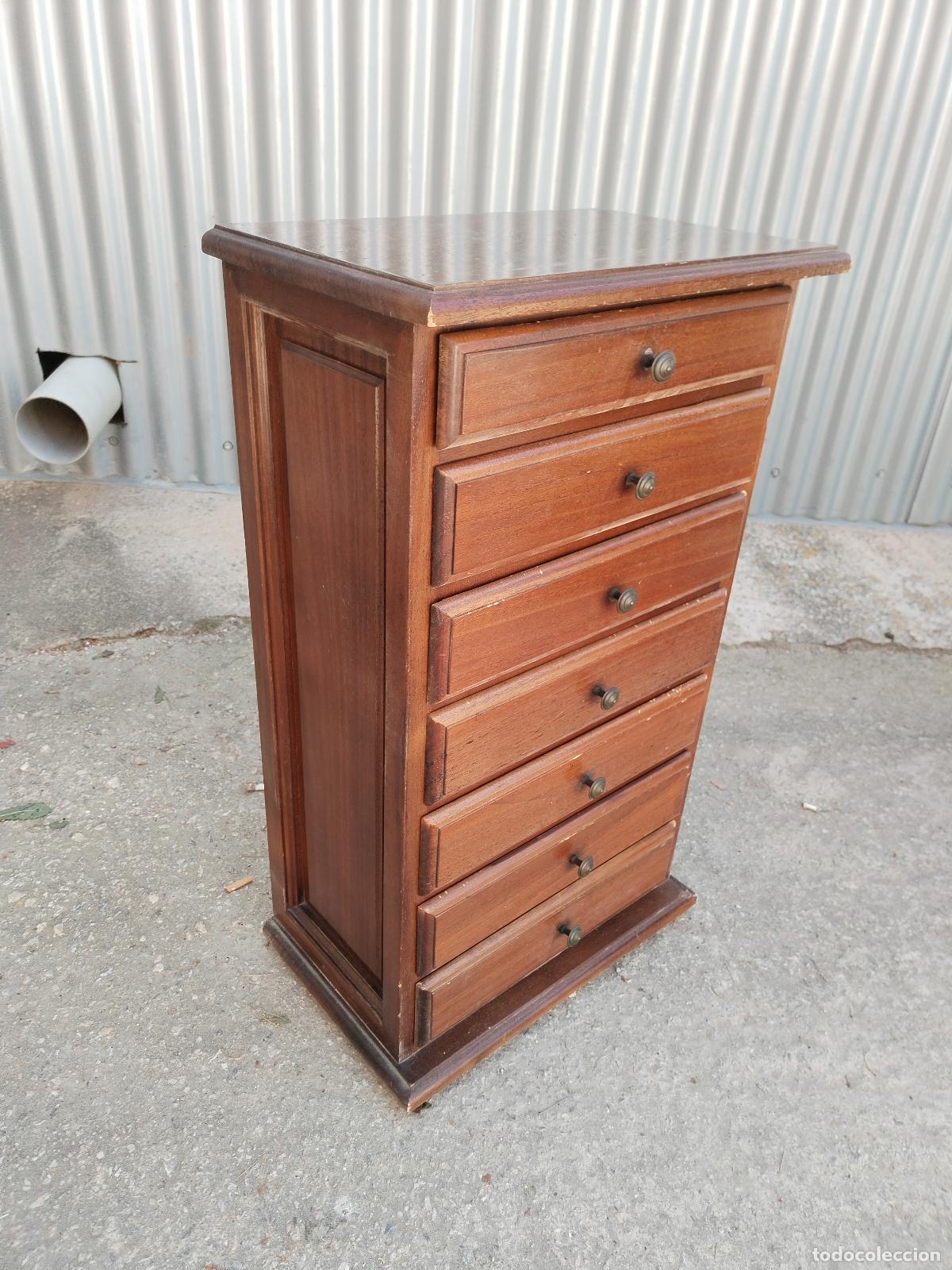 Antig&uuml;edades: comoda mueble auxilar de madera - Foto 7