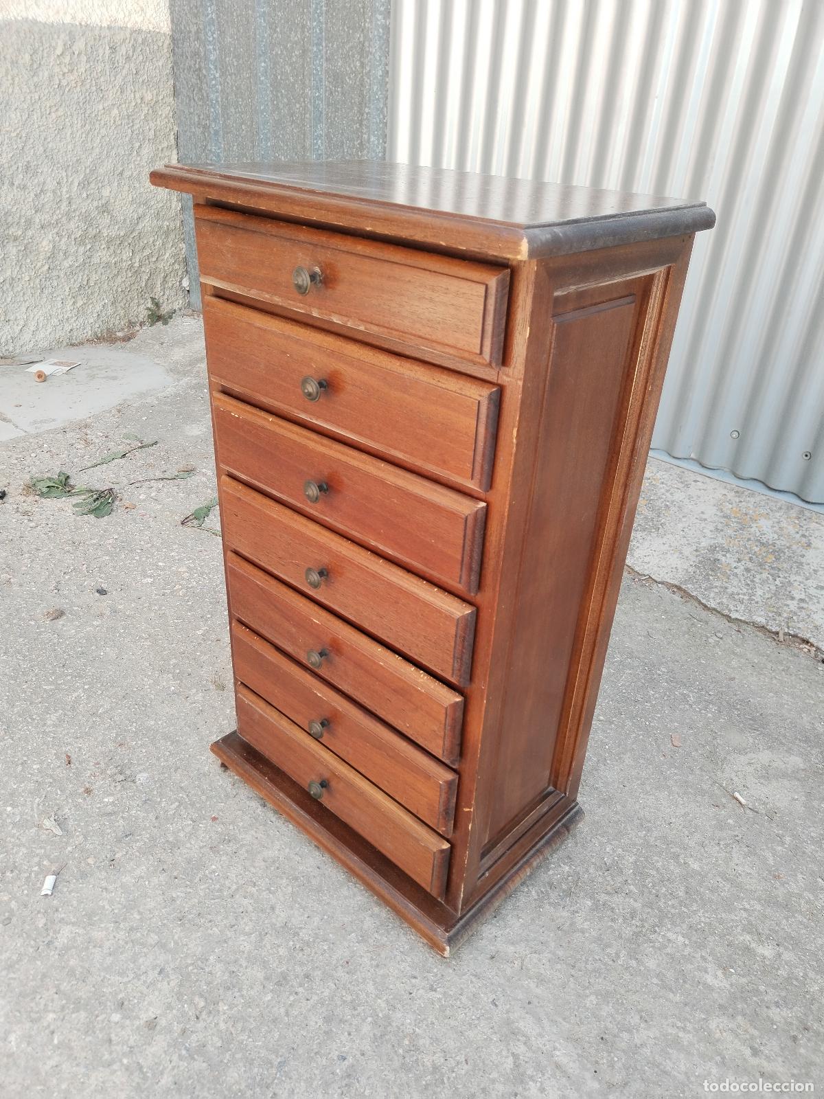 Antig&uuml;edades: comoda mueble auxilar de madera - Foto 8