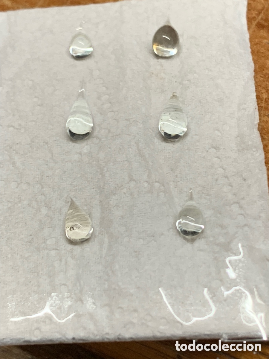 Antig&uuml;edades: Pack de 6 L&aacute;grimas de Cristal para Virgen
