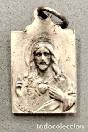 Antig&uuml;edades: SAGRADO CORAZ&Oacute;N MEDALLA-1471 - Foto 1