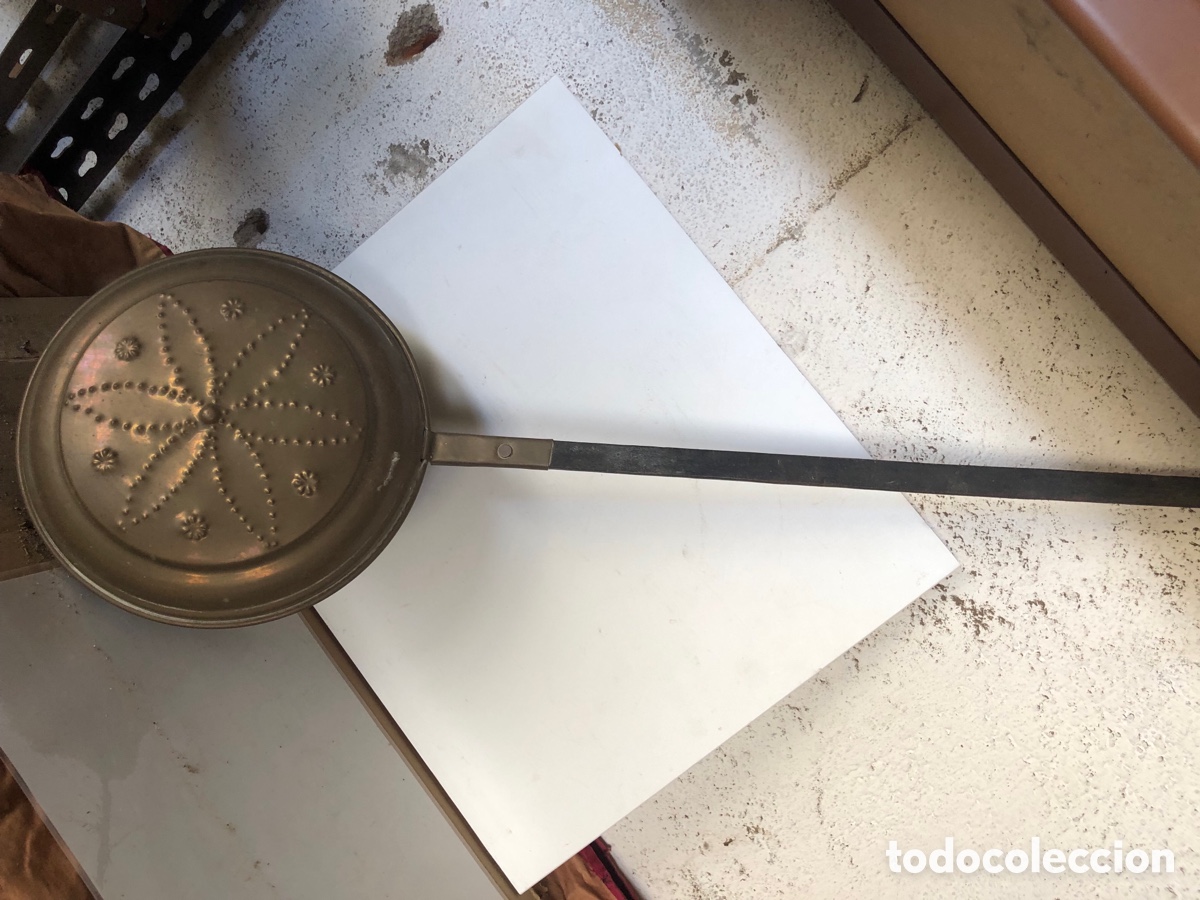 Antig&uuml;edades: calientacamas de laton - Foto 1