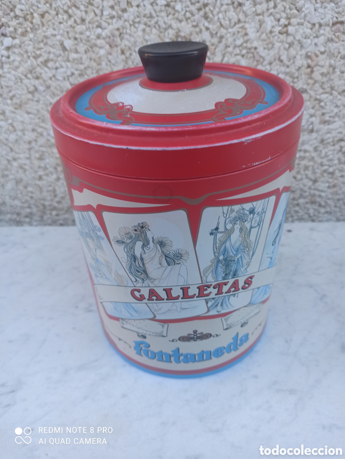 Antig&uuml;edades: Bote o caja de galletas Fontaneda - Foto 1