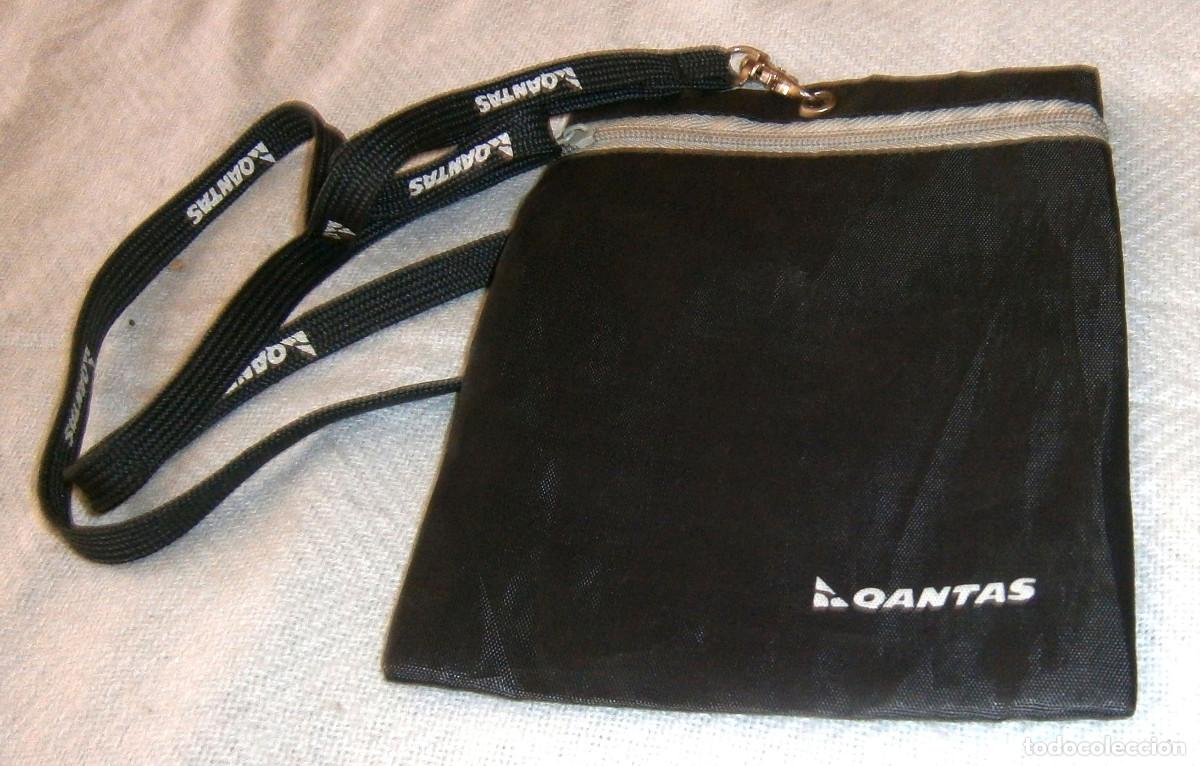 Antig&uuml;edades: bolsa para documentacion lineas aereas australiana QANTAR a&ntilde;os 70