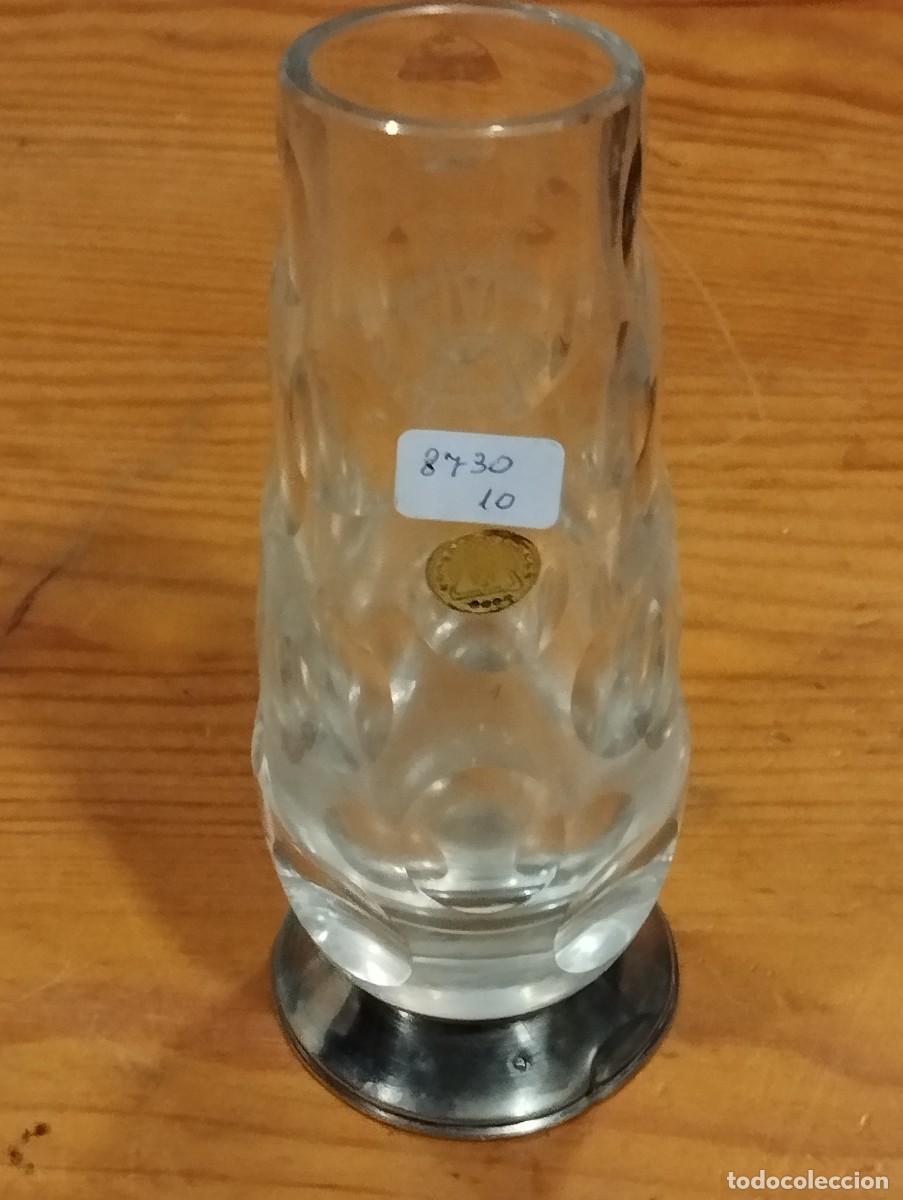 Antig&uuml;edades: JARR&Oacute;N DE CRISTAL CON BASE DE PLATA. - Foto 1