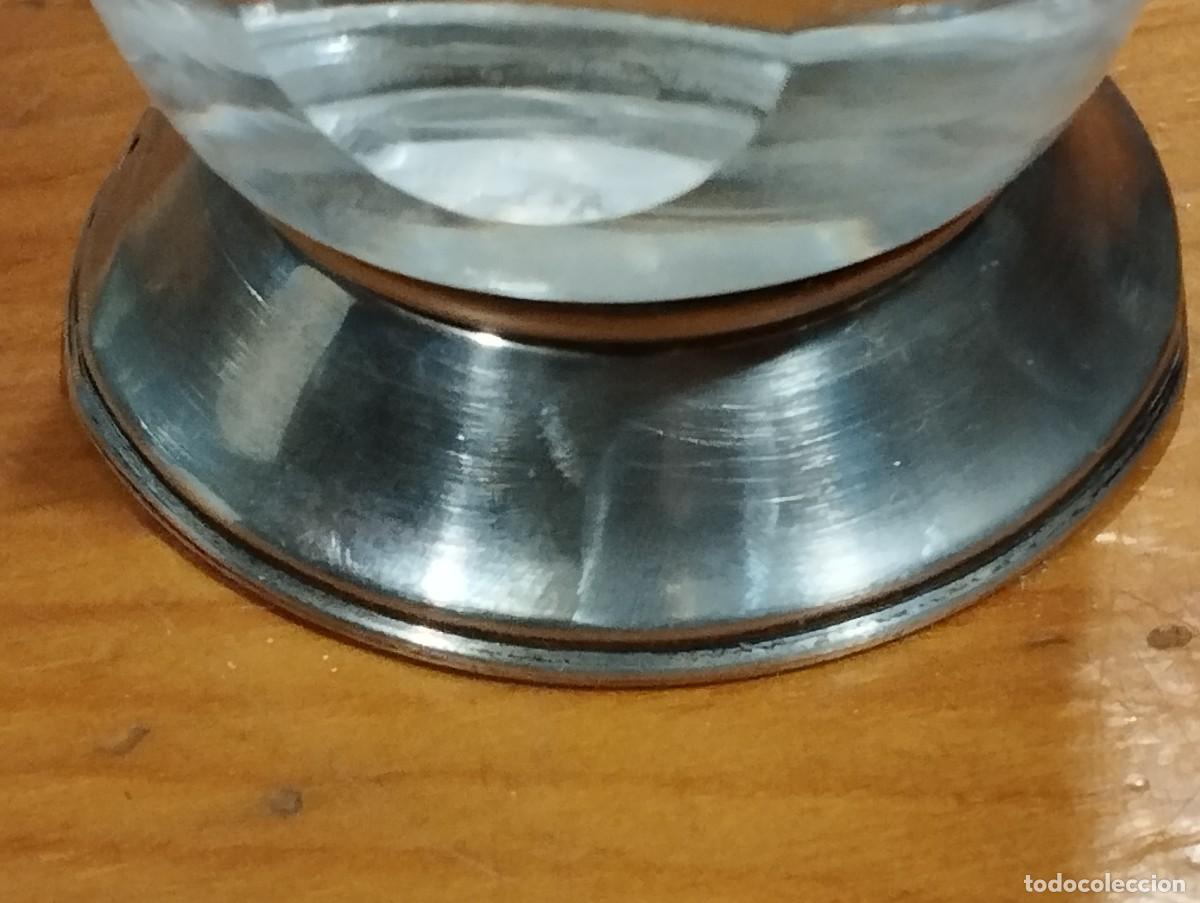 Antig&uuml;edades: JARR&Oacute;N DE CRISTAL CON BASE DE PLATA. - Foto 3