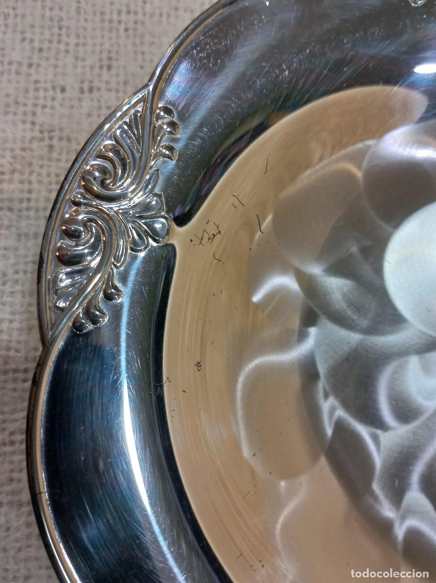 Antig&uuml;edades: BANDEJA-CENTRO (silver plated) redonda-aguas - Foto 4