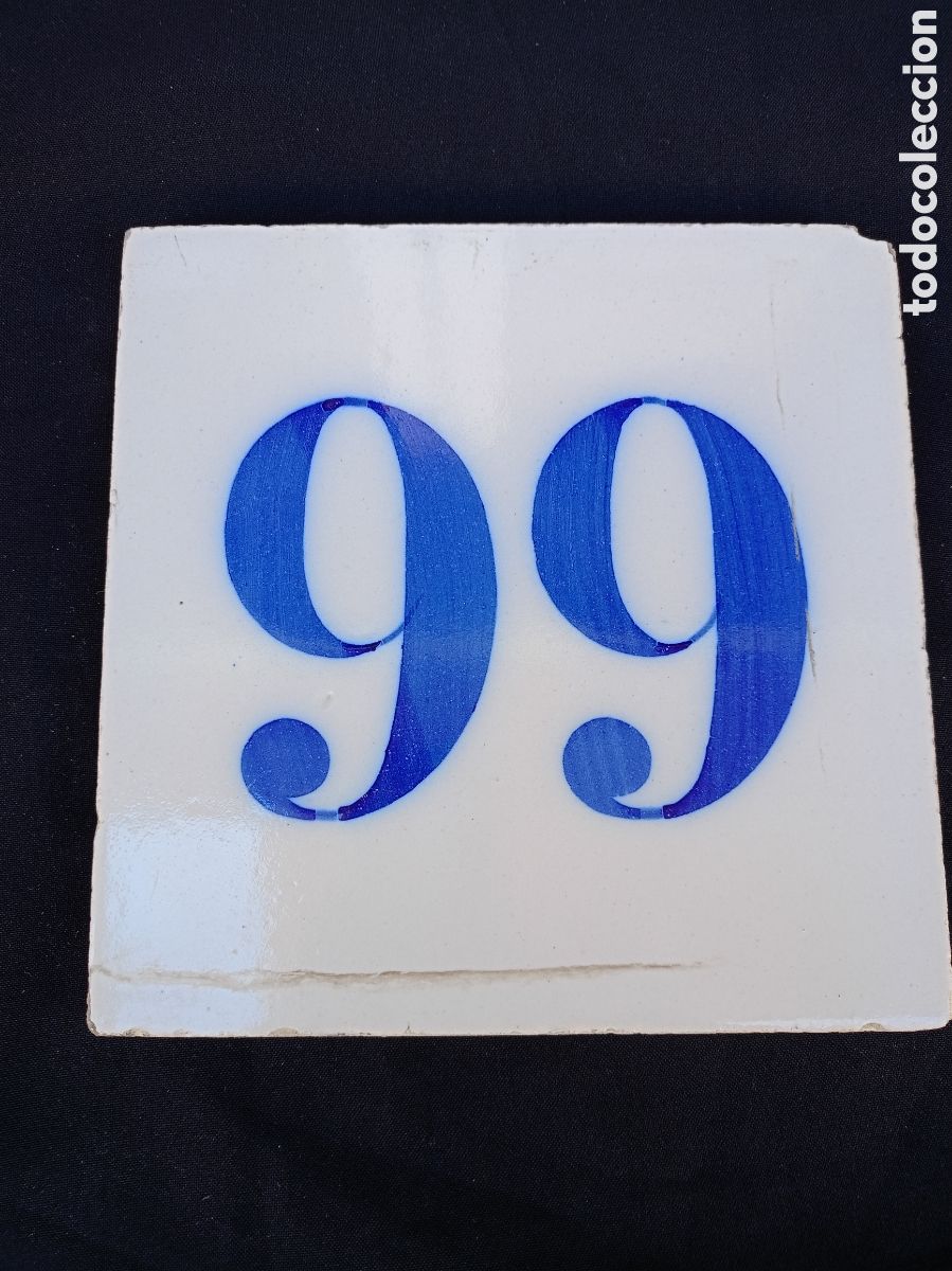 Antig&uuml;edades: AZULEJO CON N&Uacute;MERO DE CASA 66 - 99 - Foto 2