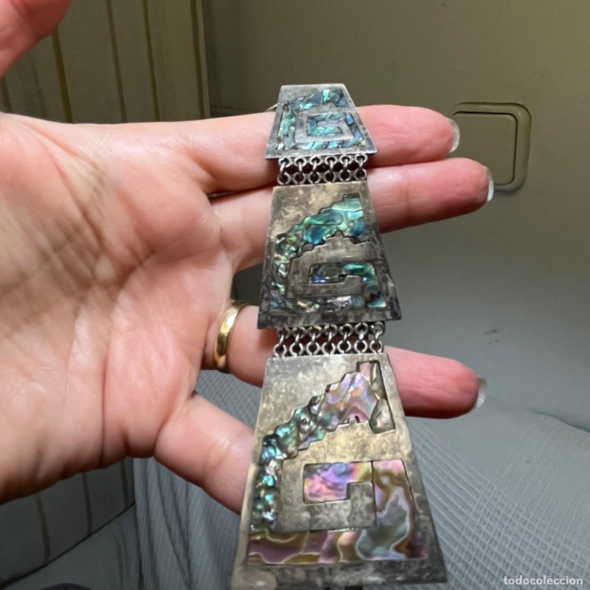 Antig&uuml;edades: Collar de plata con madre perla - Foto 3