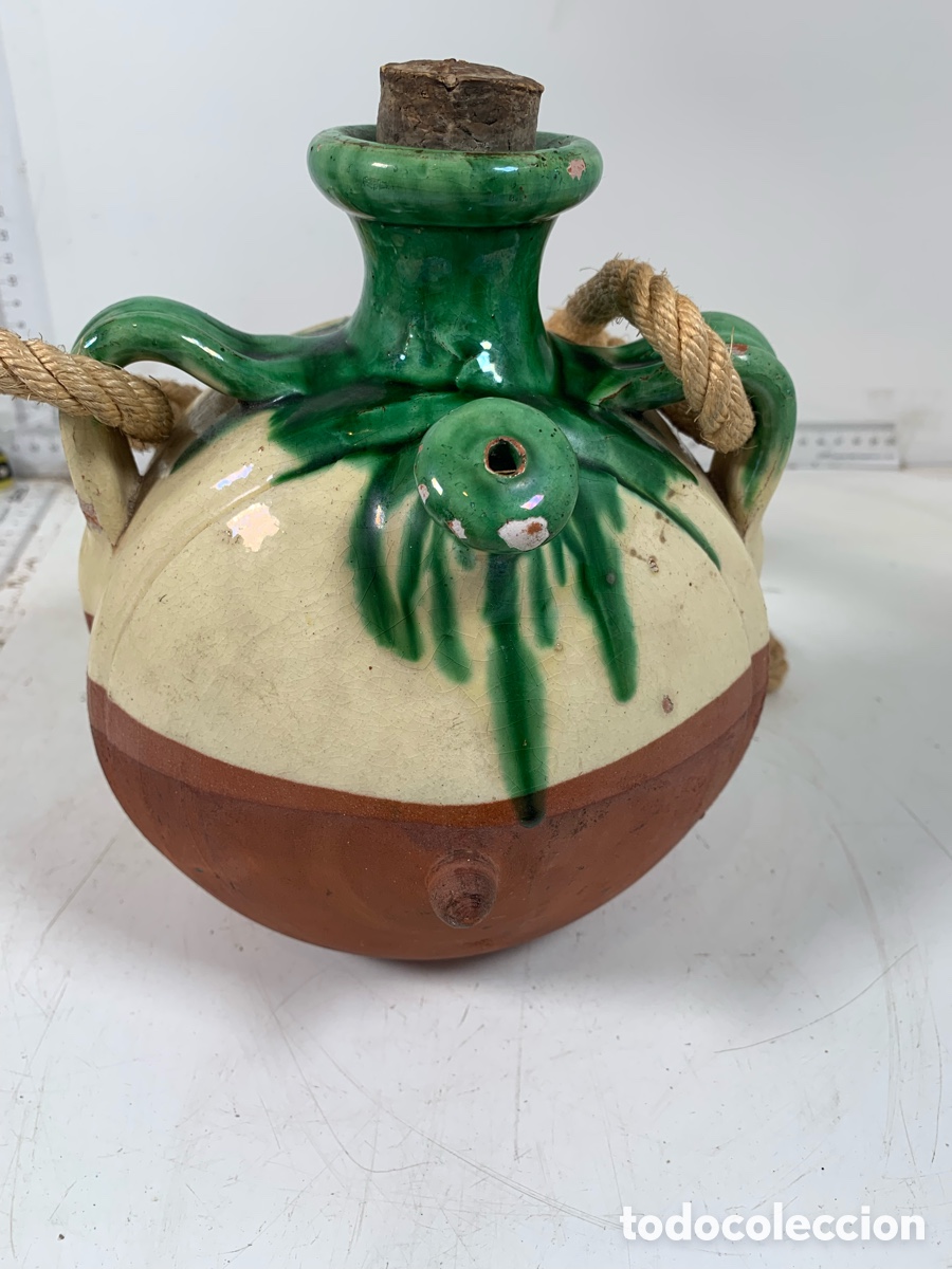 Antig&uuml;edades: 01_ Cantimplora botijo de cer&aacute;mica - Foto 3