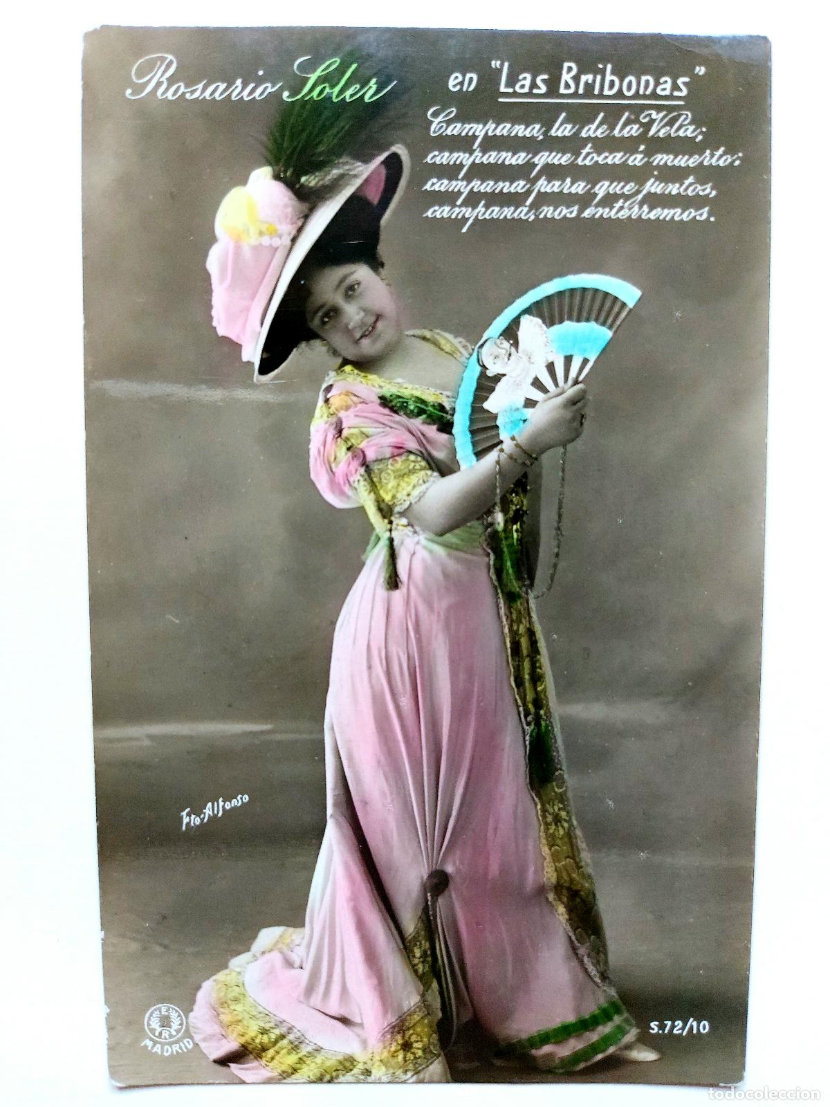 Antig&uuml;edades: ABANICO ANTIGUO PIERROT 1907 + POSTAL - Foto 6