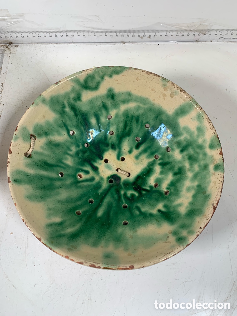 Antig&uuml;edades: 01_ Lebrillo escurridor de cer&aacute;mica - Foto 1