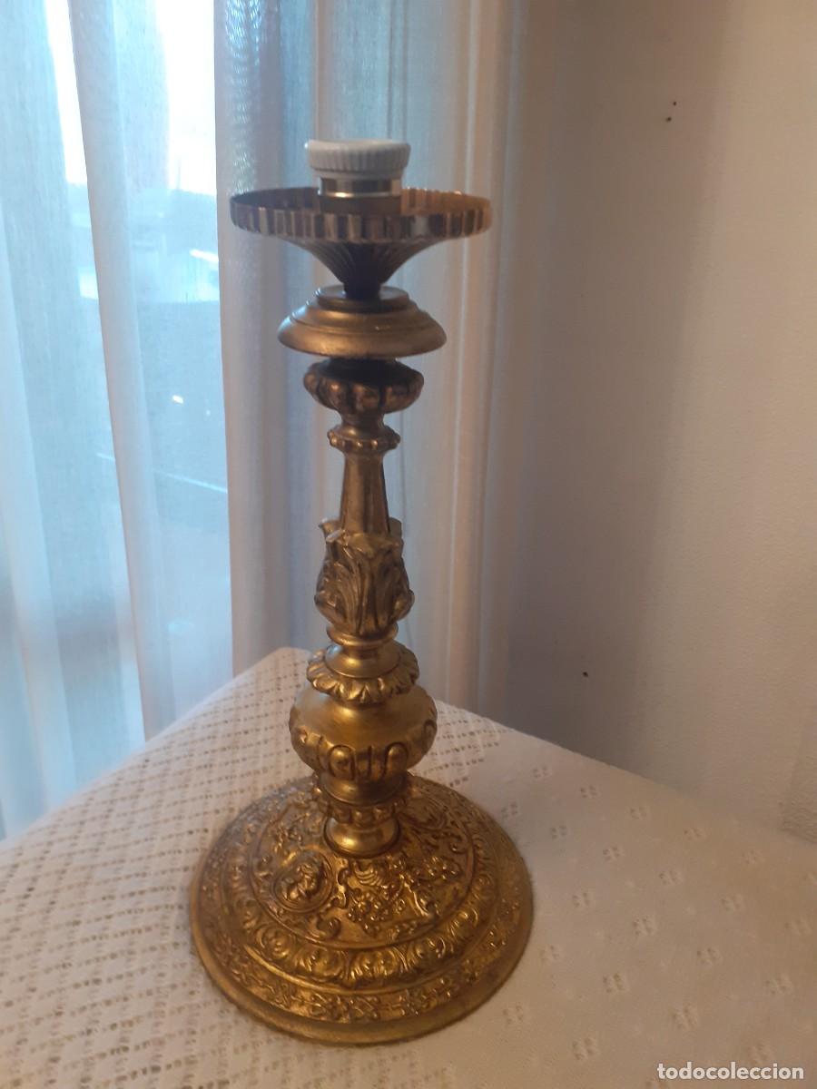 Antig&uuml;edades: L&aacute;mpara de mesa bronce - Foto 1