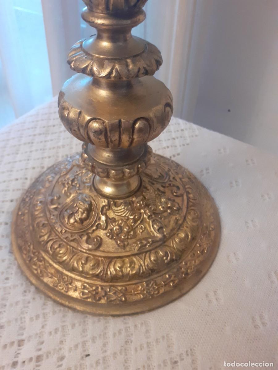 Antig&uuml;edades: L&aacute;mpara de mesa bronce - Foto 2