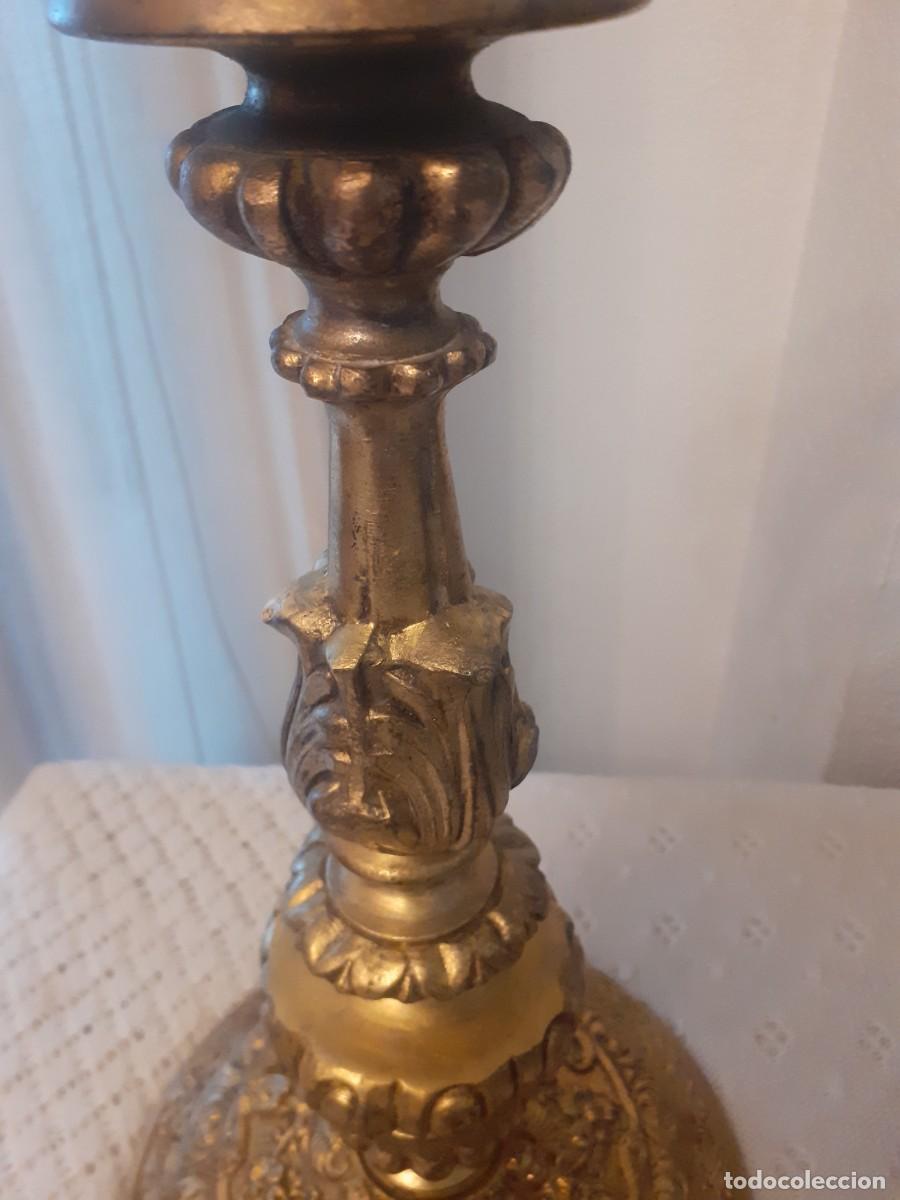 Antig&uuml;edades: L&aacute;mpara de mesa bronce - Foto 5