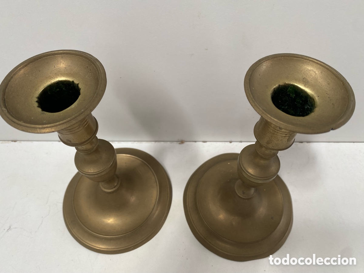Antig&uuml;edades: CANDELABROS ANTIGUOS DE BRONCE - Foto 2