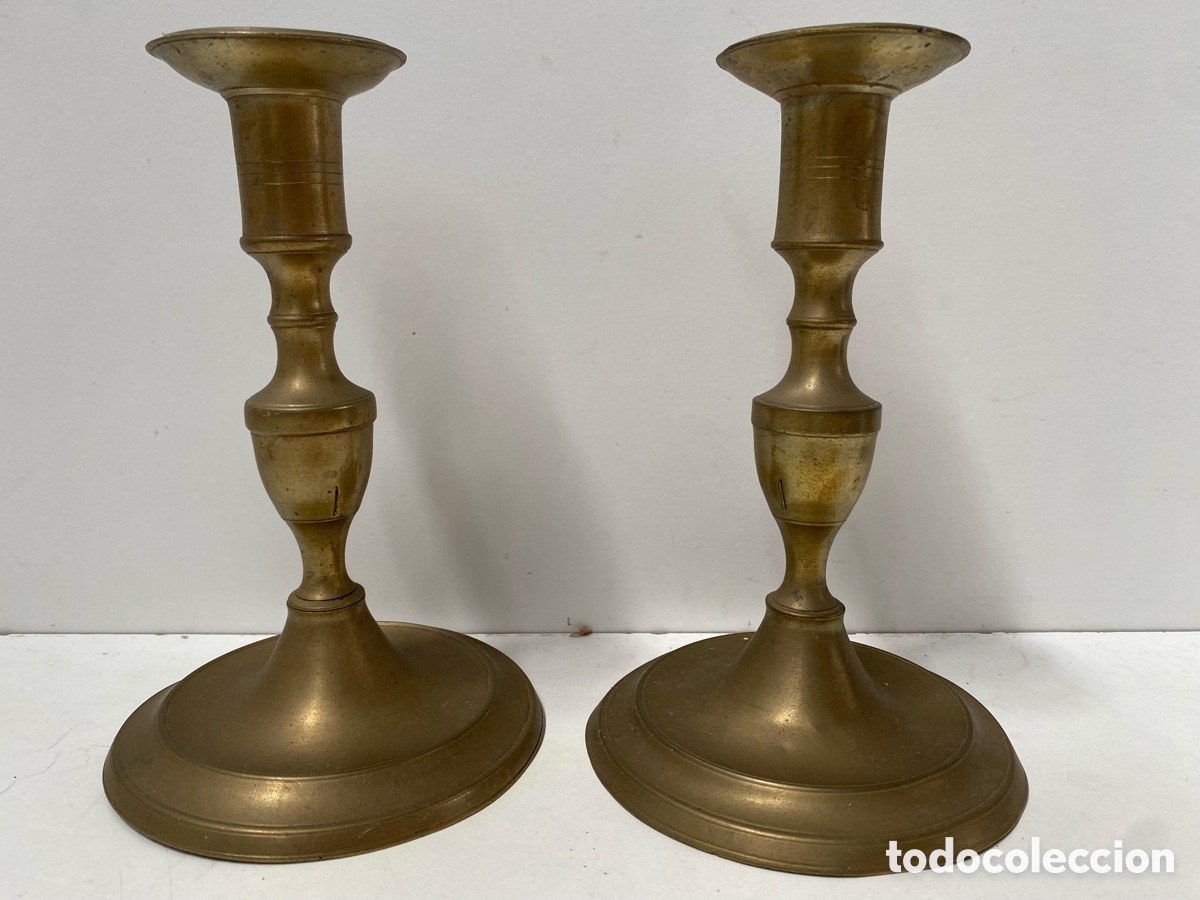 Antig&uuml;edades: CANDELABROS ANTIGUOS DE BRONCE - Foto 1