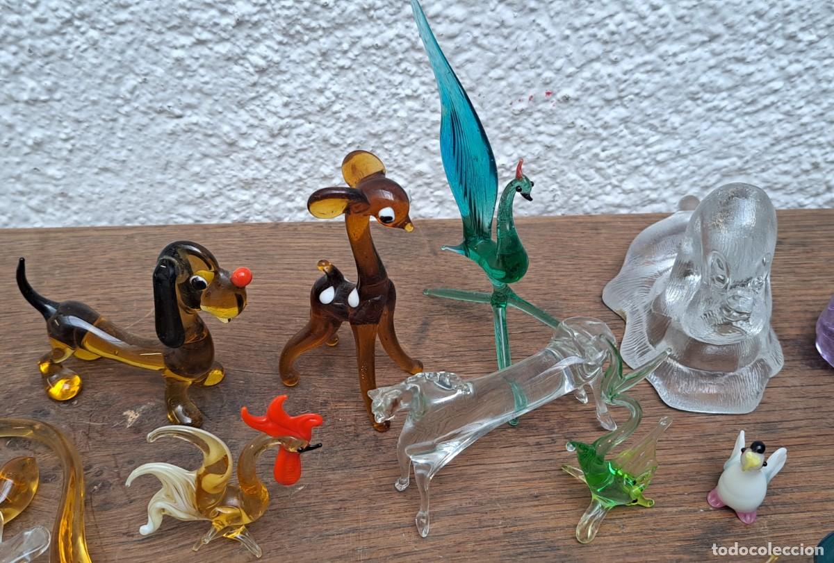 Antig&uuml;edades: Lote de 33 animales de cristal - Foto 3