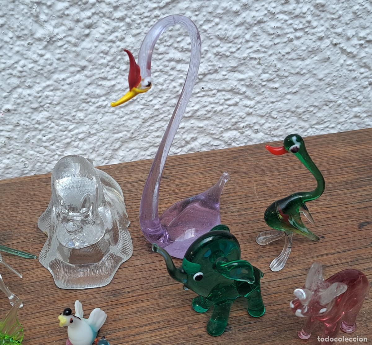 Antig&uuml;edades: Lote de 33 animales de cristal - Foto 4
