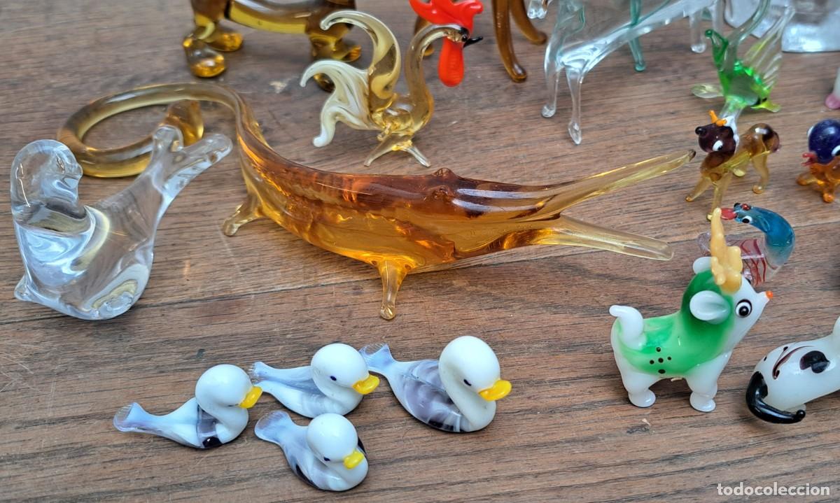 Antig&uuml;edades: Lote de 33 animales de cristal - Foto 6