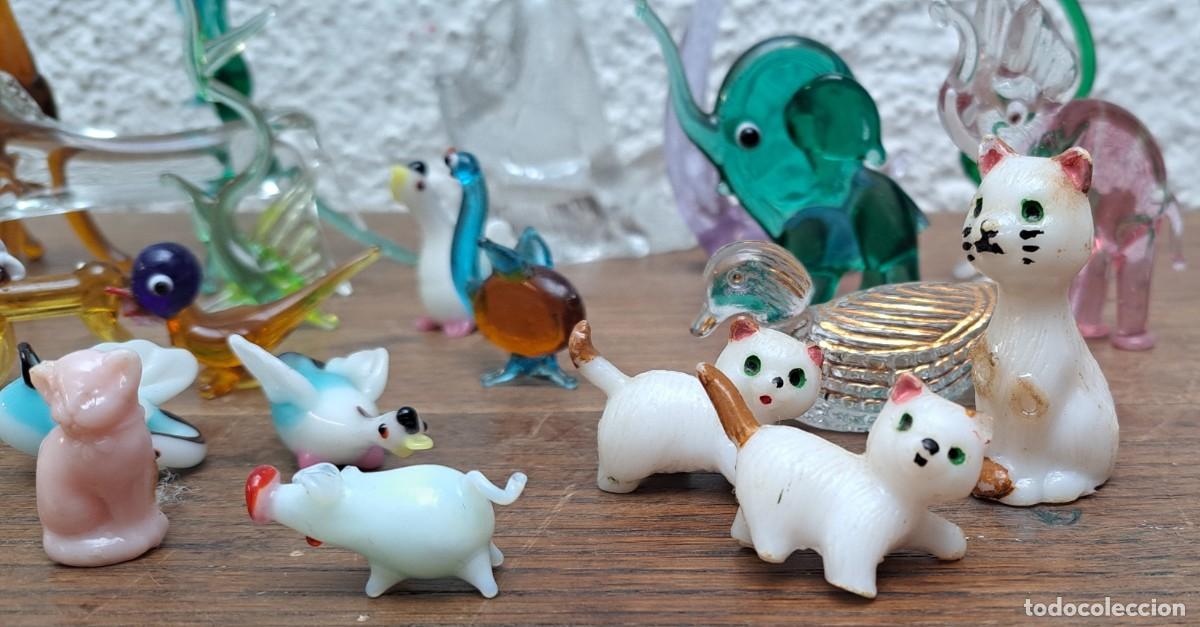 Antig&uuml;edades: Lote de 33 animales de cristal - Foto 10