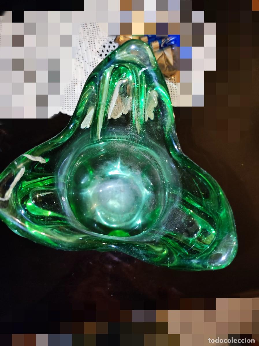 Antig&uuml;edades: Jarr&oacute;n verde de cristal - Foto 2