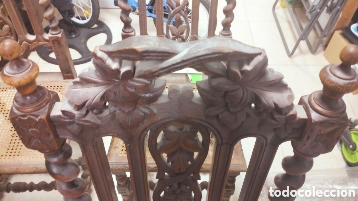 Antig&uuml;edades: Lote 6 sillas - Foto 3