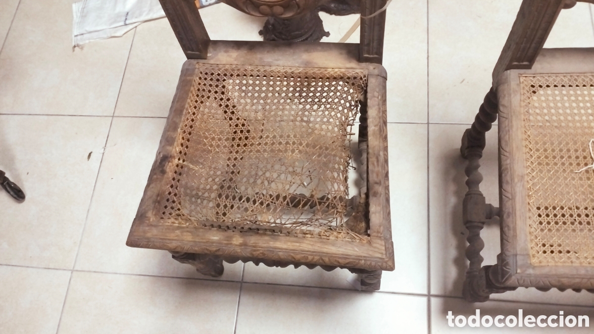 Antig&uuml;edades: Lote 6 sillas - Foto 12