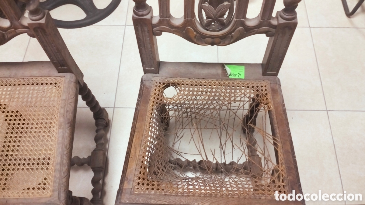 Antig&uuml;edades: Lote 6 sillas - Foto 16