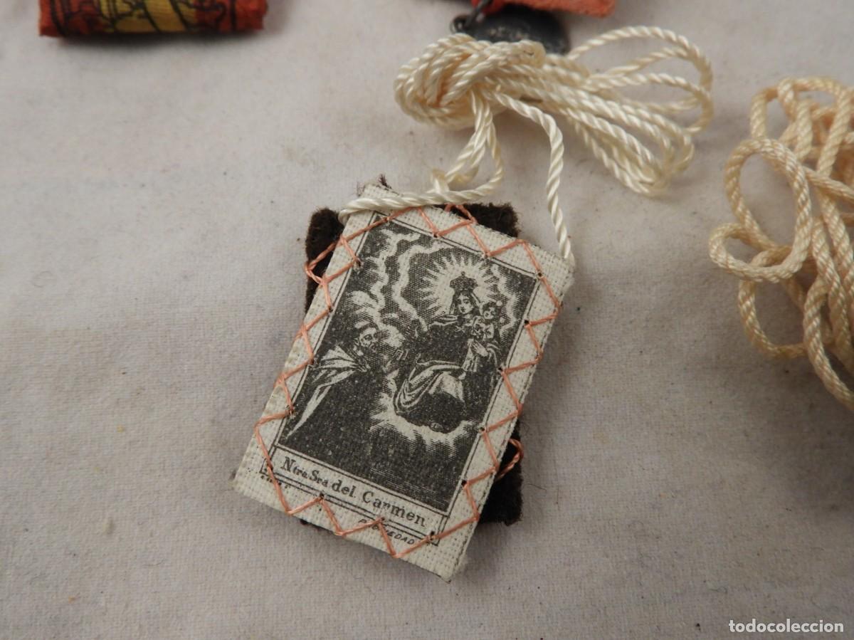 Antig&uuml;edades: CONJUNTO DE DETENTES Y ESCAPULARIOS - Foto 4