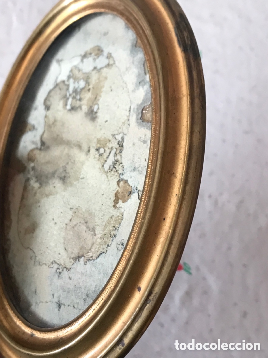 Antig&uuml;edades: Marco antiguo en lat&oacute;n dorado - Foto 3