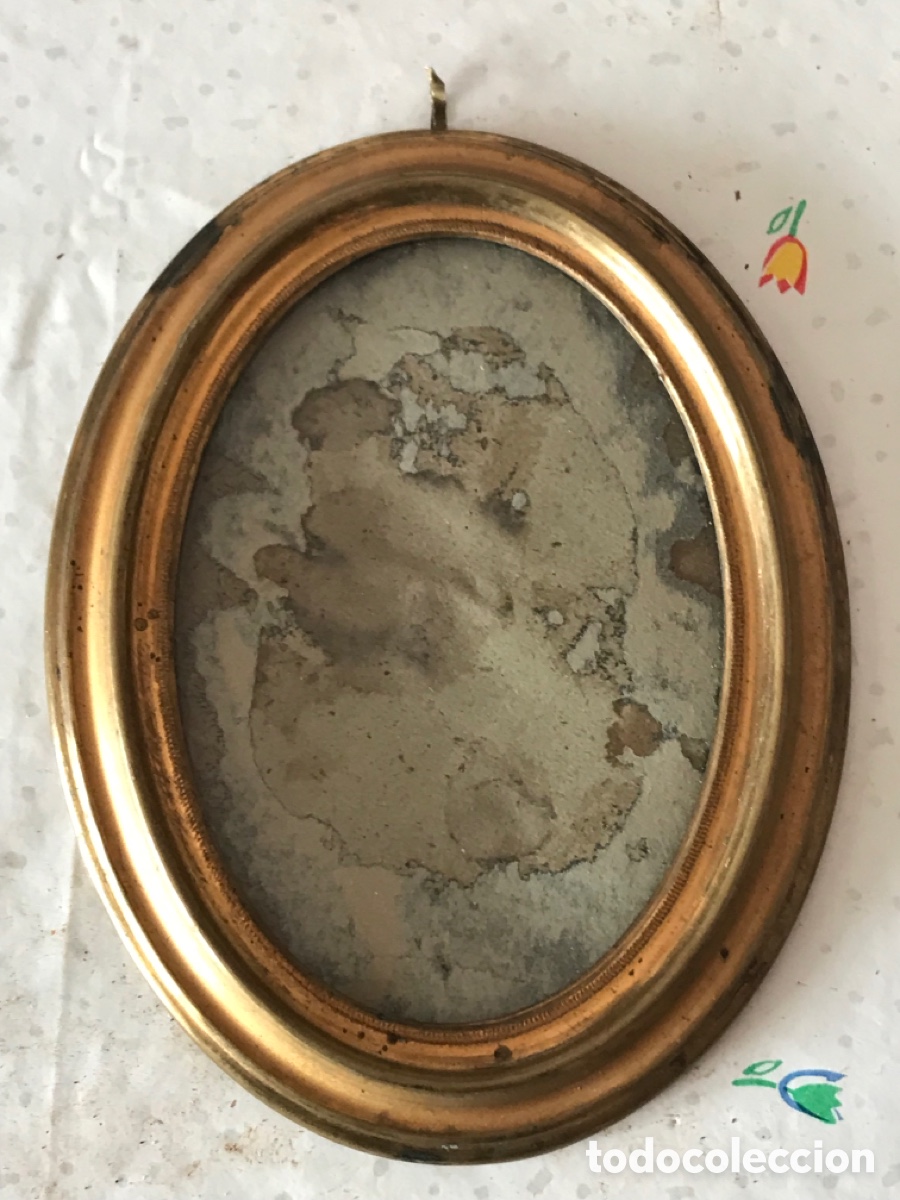 Antig&uuml;edades: Marco antiguo en lat&oacute;n dorado - Foto 12