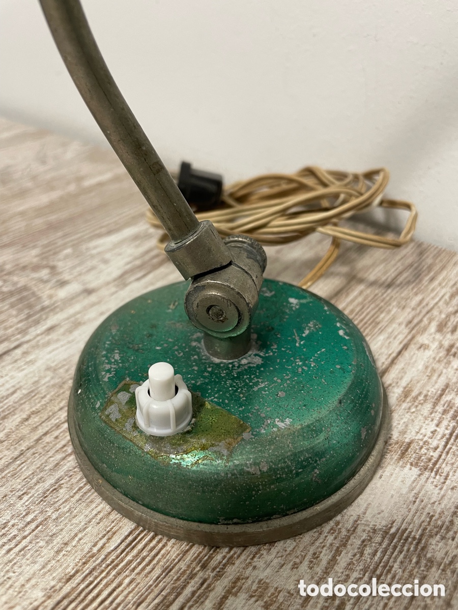 Antig&uuml;edades: FLEXO LAMPARA A&Ntilde;OS 30 VERDE STEAMPUNK - Foto 11