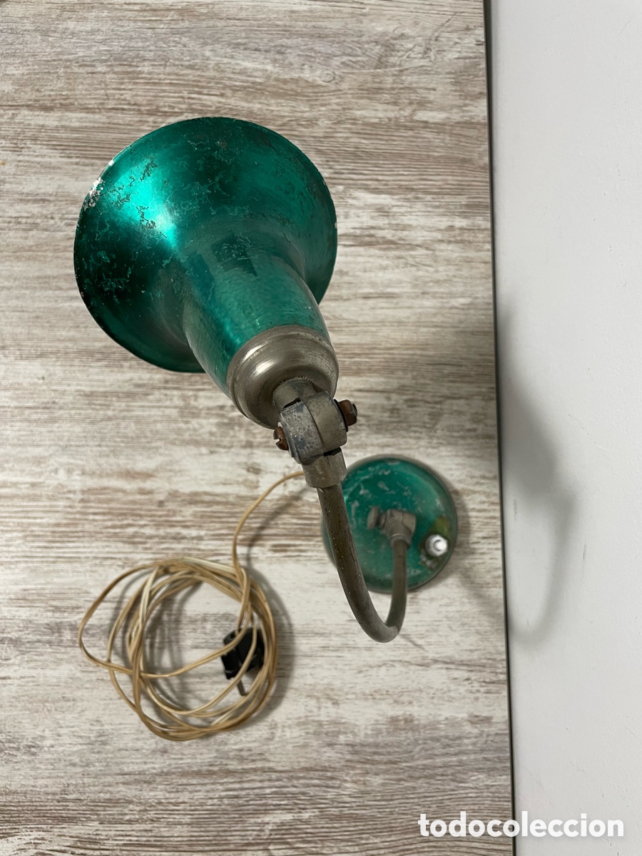Antig&uuml;edades: FLEXO LAMPARA A&Ntilde;OS 30 VERDE STEAMPUNK - Foto 17
