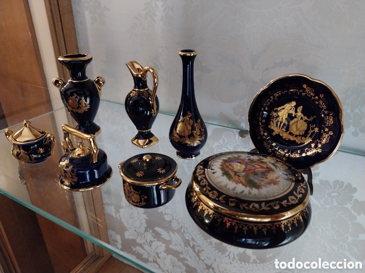 Antig&uuml;edades: 8 miniaturas de Limoges - Foto 2