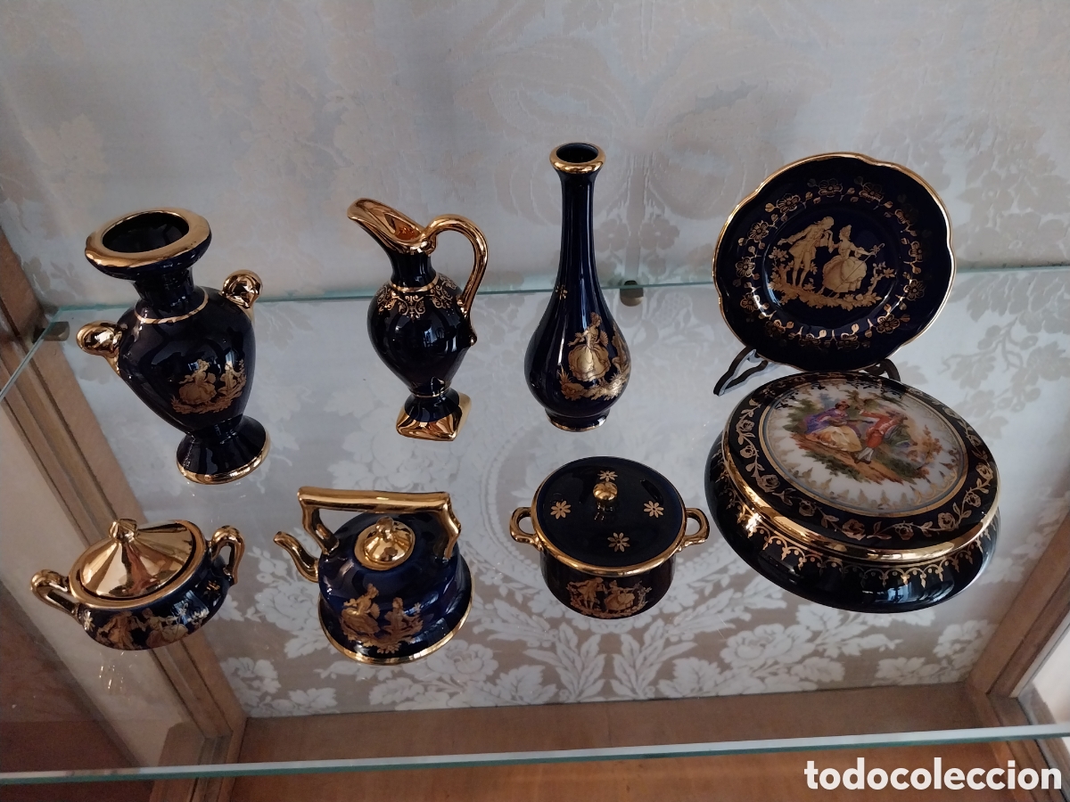 Antig&uuml;edades: 8 miniaturas de Limoges - Foto 3