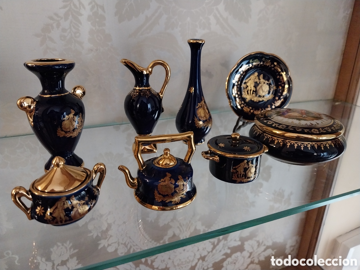 Antig&uuml;edades: 8 miniaturas de Limoges - Foto 4