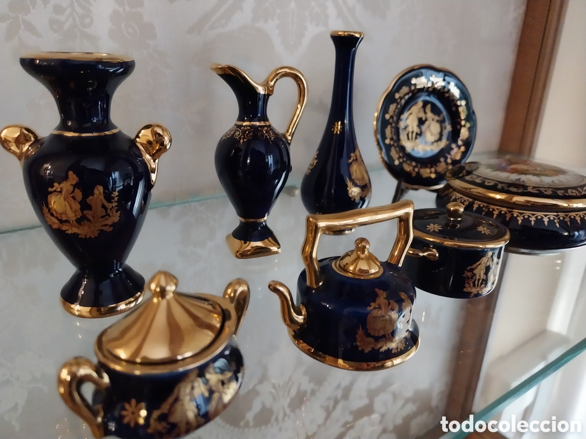 Antig&uuml;edades: 8 miniaturas de Limoges - Foto 1
