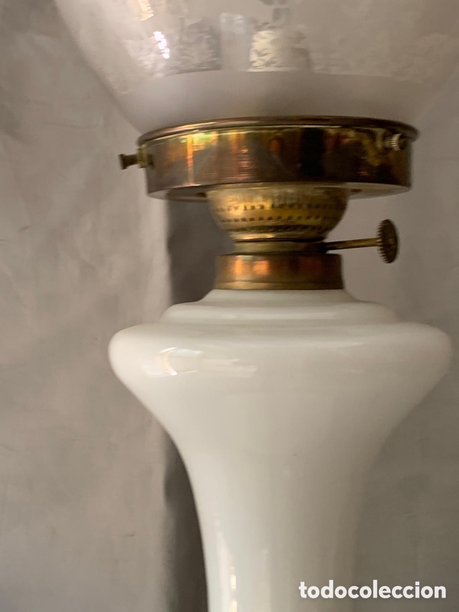 Antig&uuml;edades: PRECIOSO QUINQU&Eacute; OPALINA - Foto 6