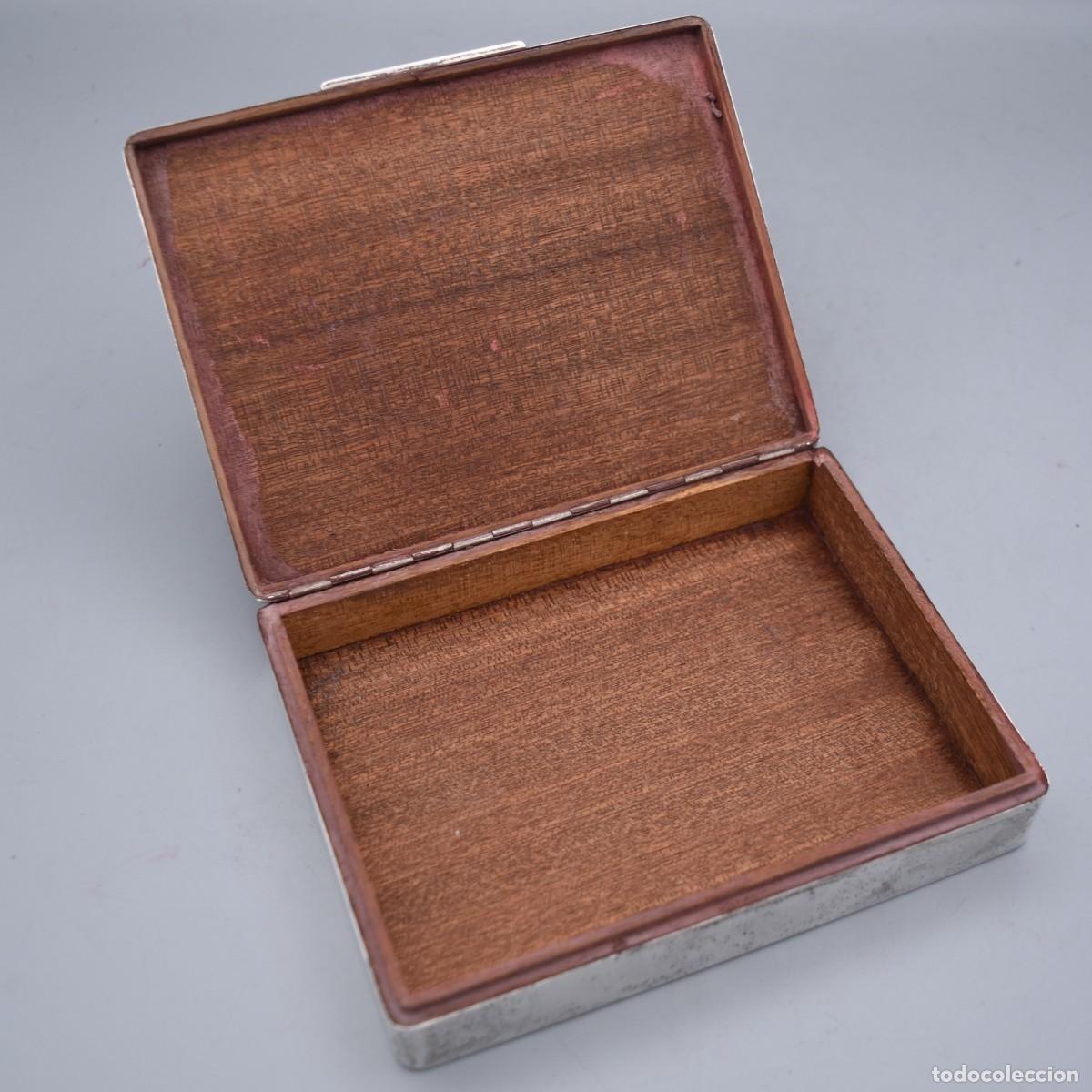 Antig&uuml;edades: Caja de plata .925 - Interior de madera - Foto 4