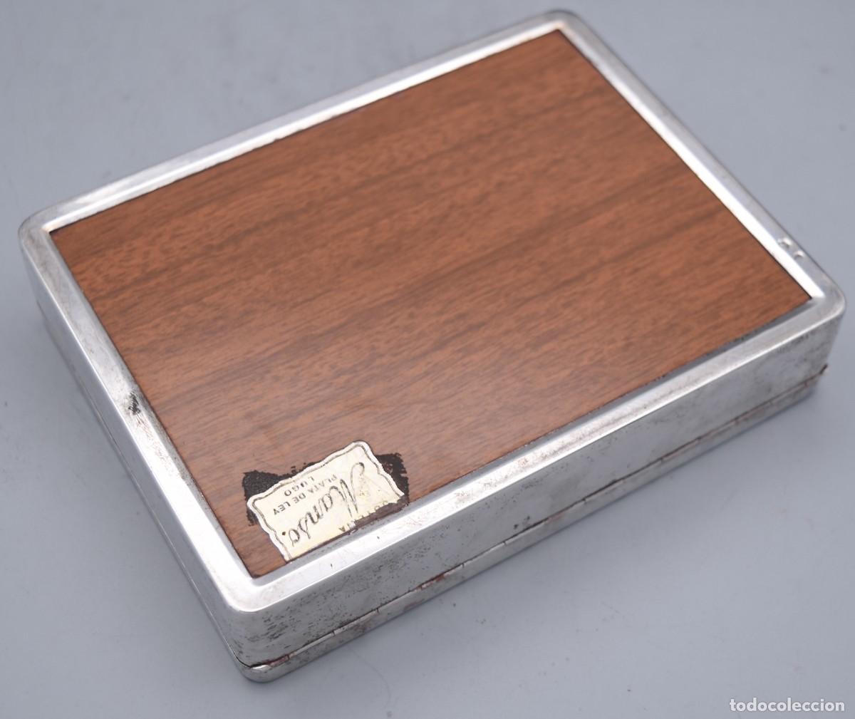 Antig&uuml;edades: Caja de plata .925 - Interior de madera - Foto 6