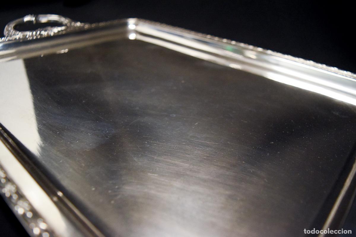 Antig&uuml;edades: Bandeja de gran tama&ntilde;o y peso - Plata - Foto 5